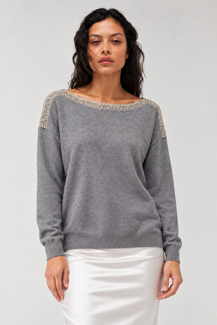 Silver Lining Crystal Sweater