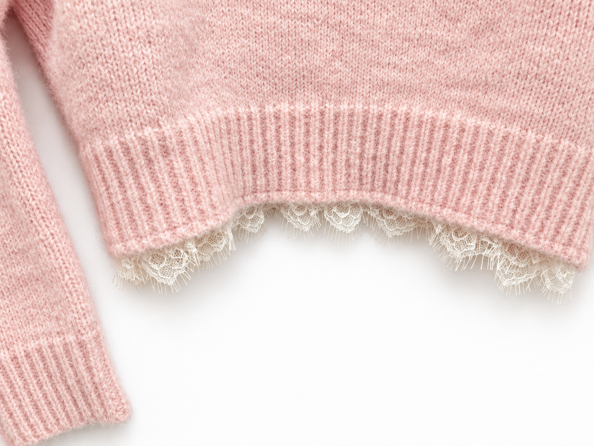 Blush Hour Lace-Trim Sweater view 5