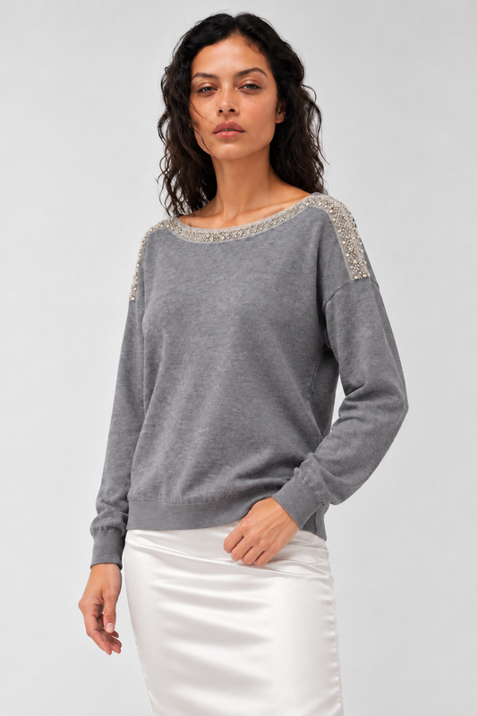 Silver Lining Crystal Sweater view 2