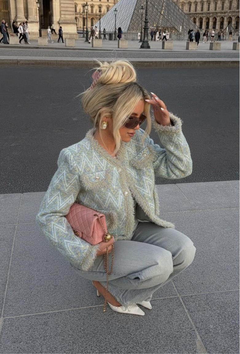 Jblonde Chevron Pearl Cardi
