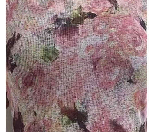 Jblonde Blushy Floral Mock Neck Midi Dress