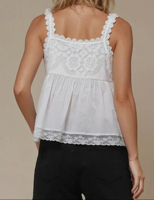 Jblonde Lace Trim Top