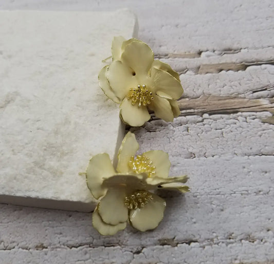 Magnolia Flower Earrings