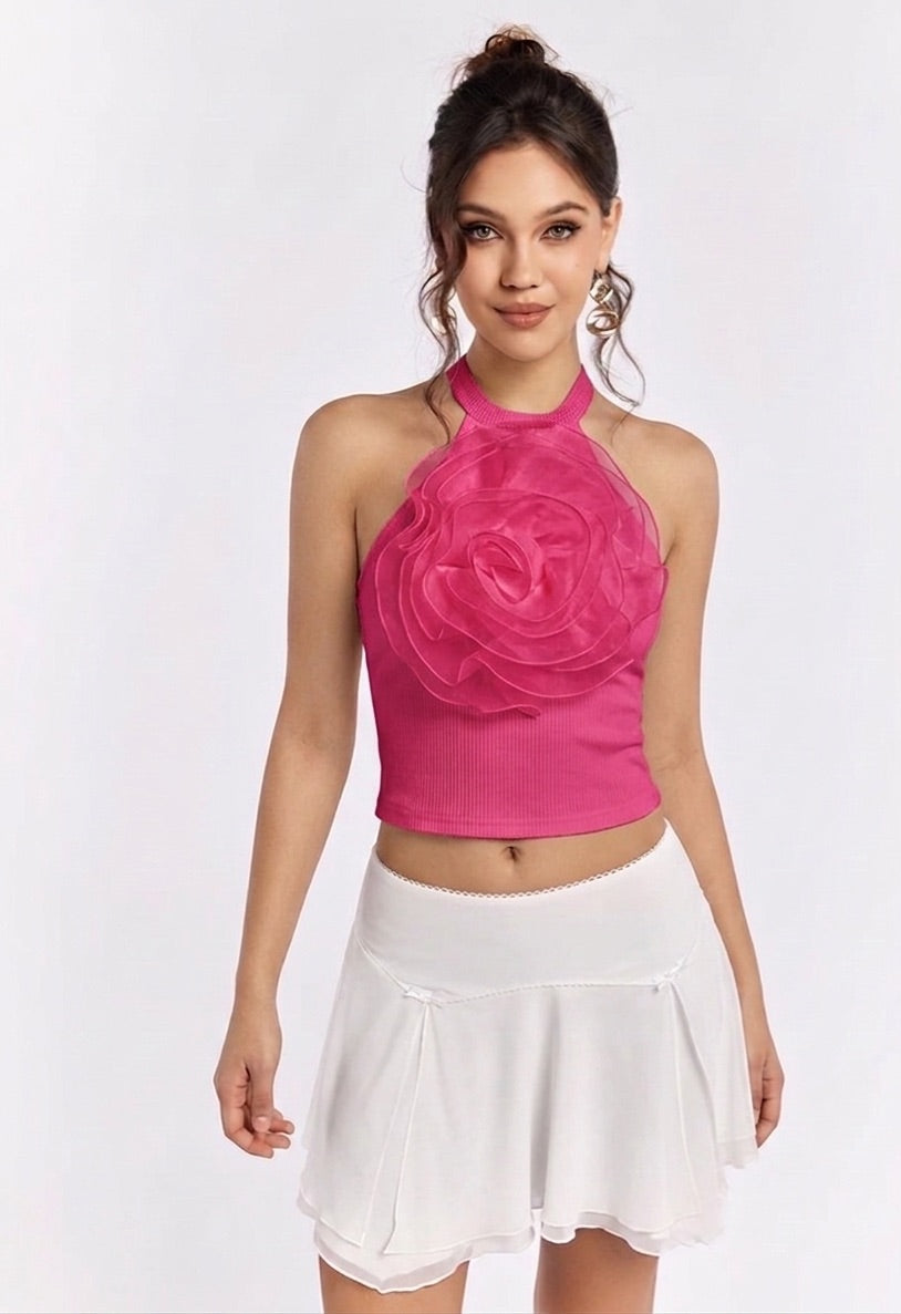 Floral Knit Halter Top