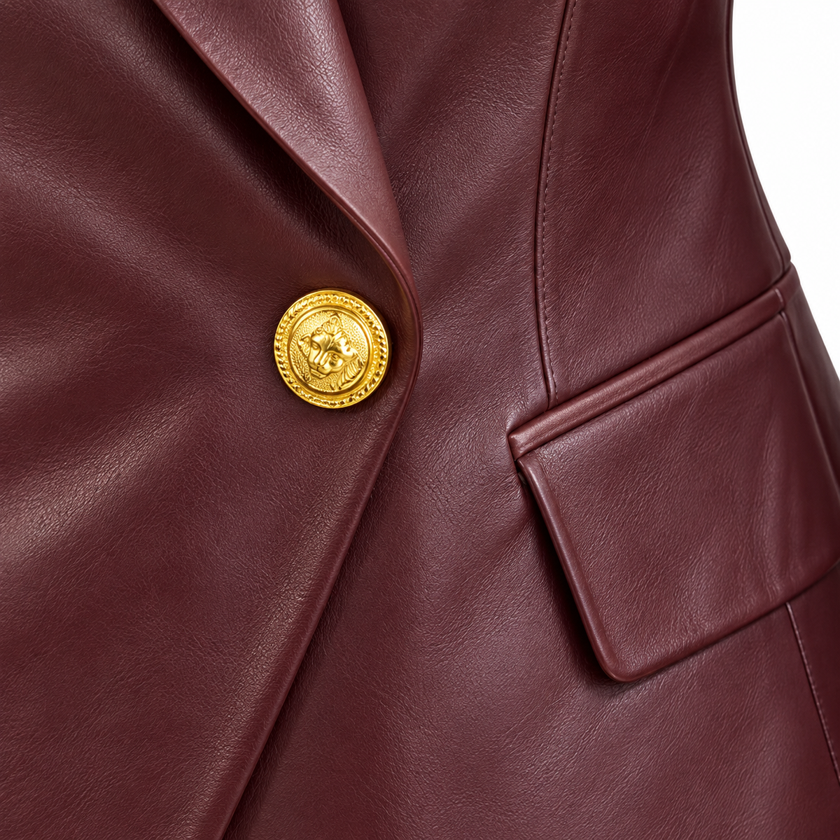 Merlot Hour Gold-Button Blazer view 5