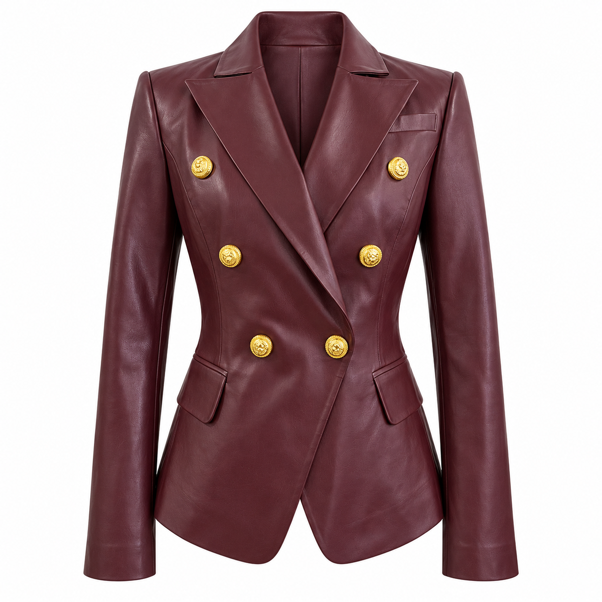 Merlot Hour Gold-Button Blazer view 4