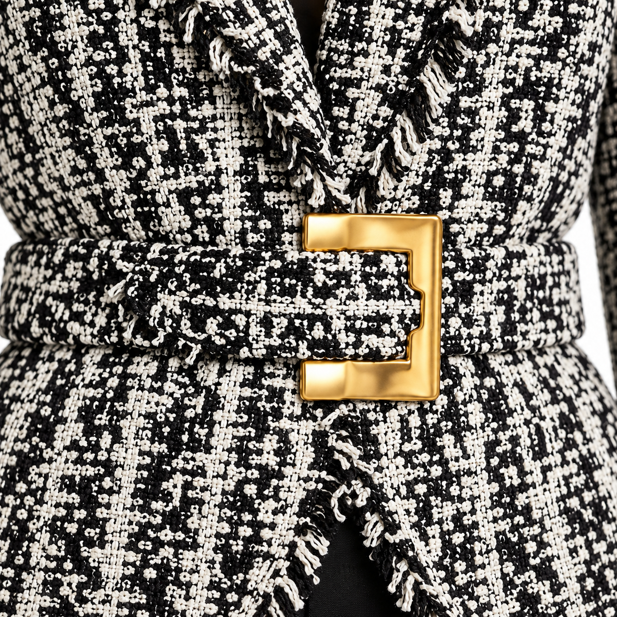 Power Play Belted Tweed Blazer view 4