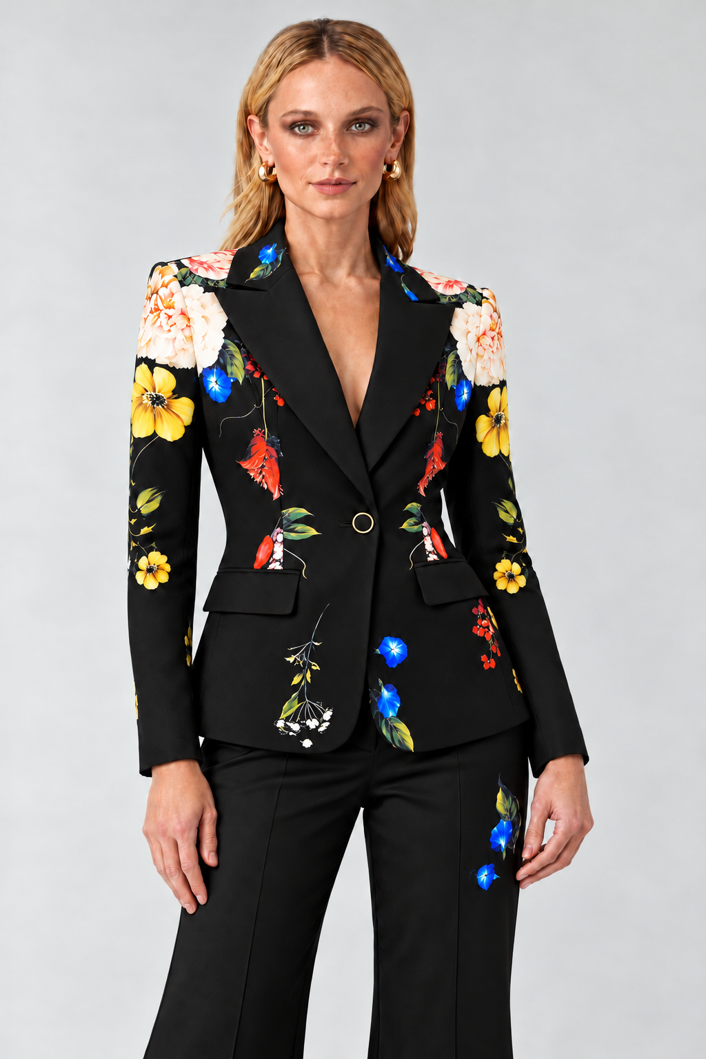 Midnight Garden Floral Suit
