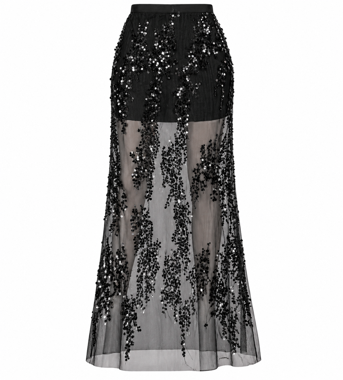 Afterparty Sequin Mesh Maxi Skirt view 4
