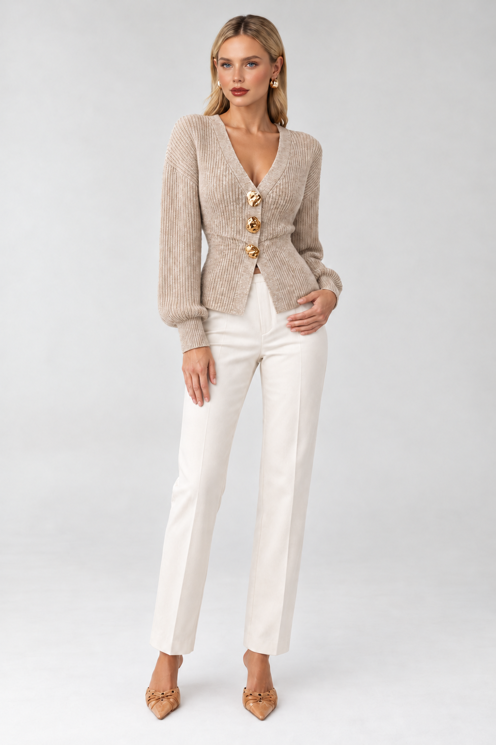 Golden Hour Sculpted Cardigan view 3