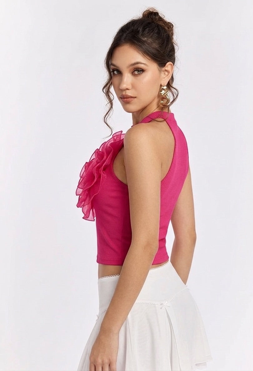 Floral Knit Halter Top