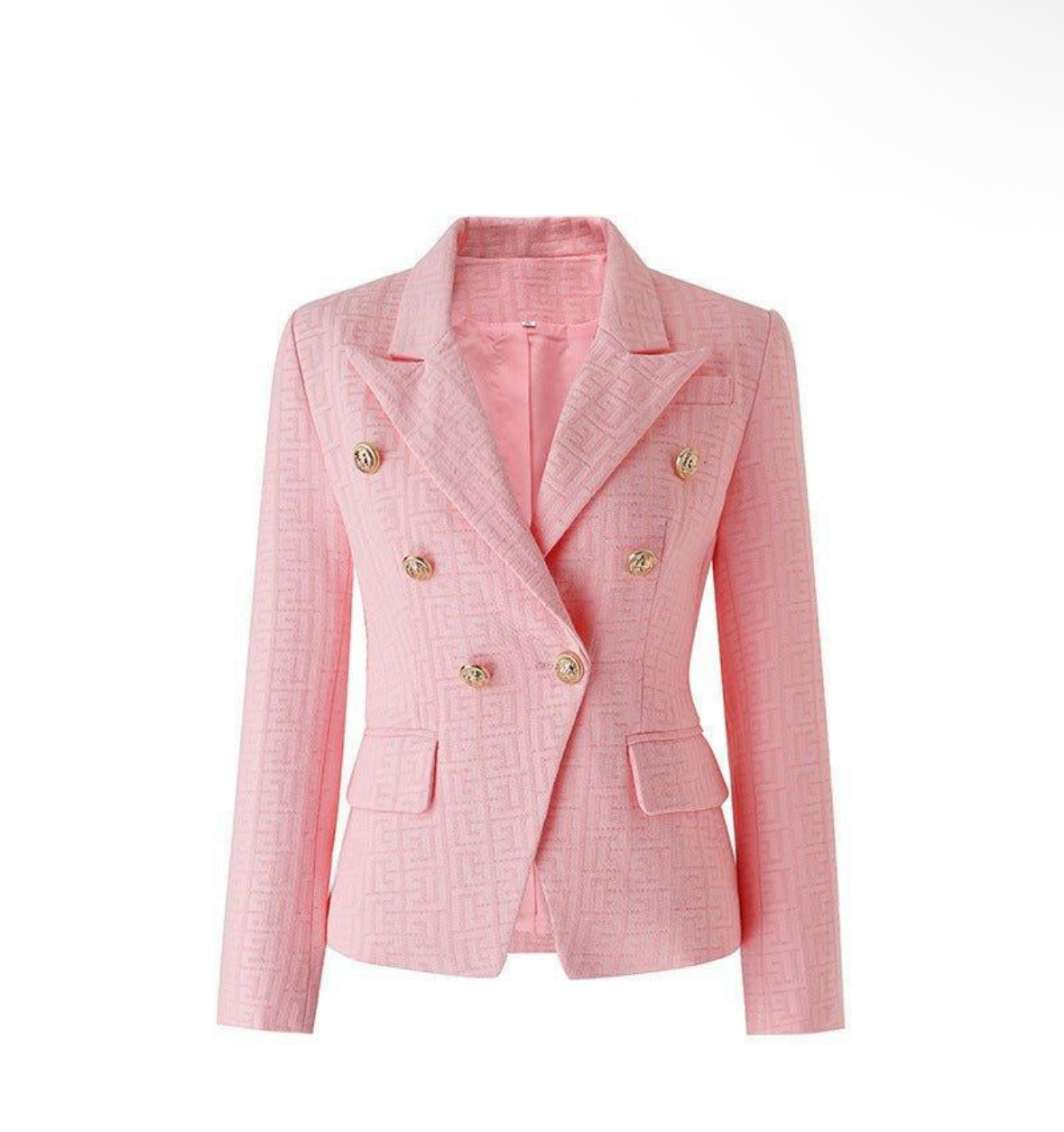 Jblonde Classic Pink Imprint Blazer