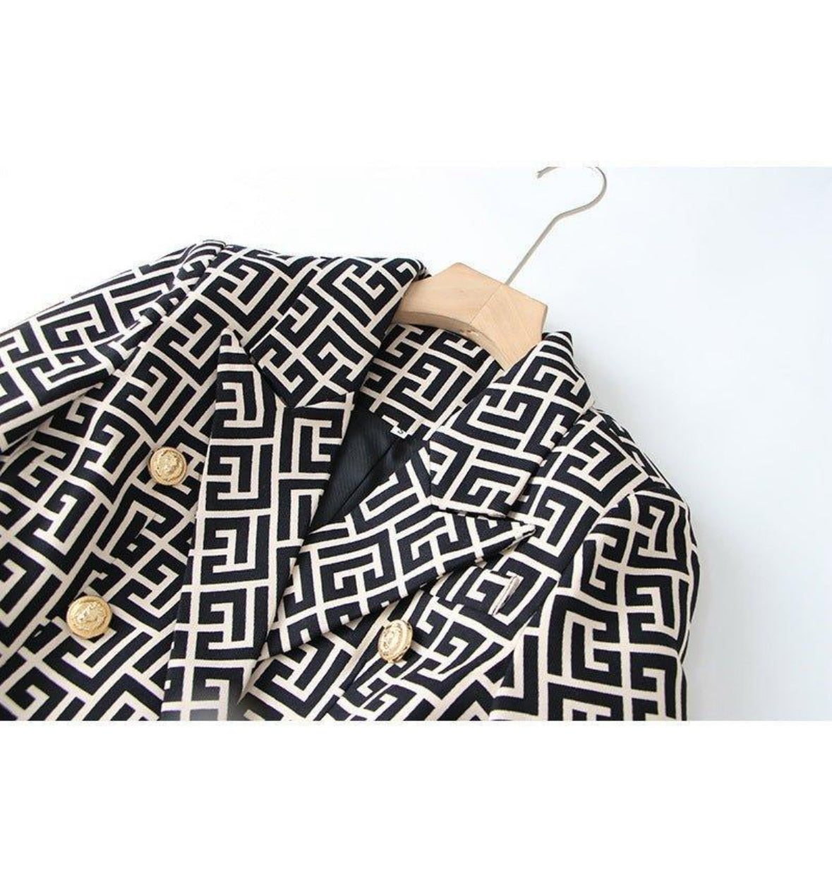 Jblonde Black & White Classic Imprint Blazer