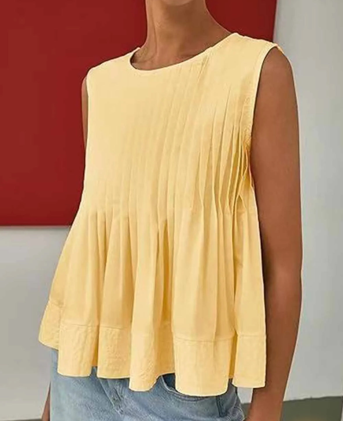 Buttercup Pleated Ruffle Tank