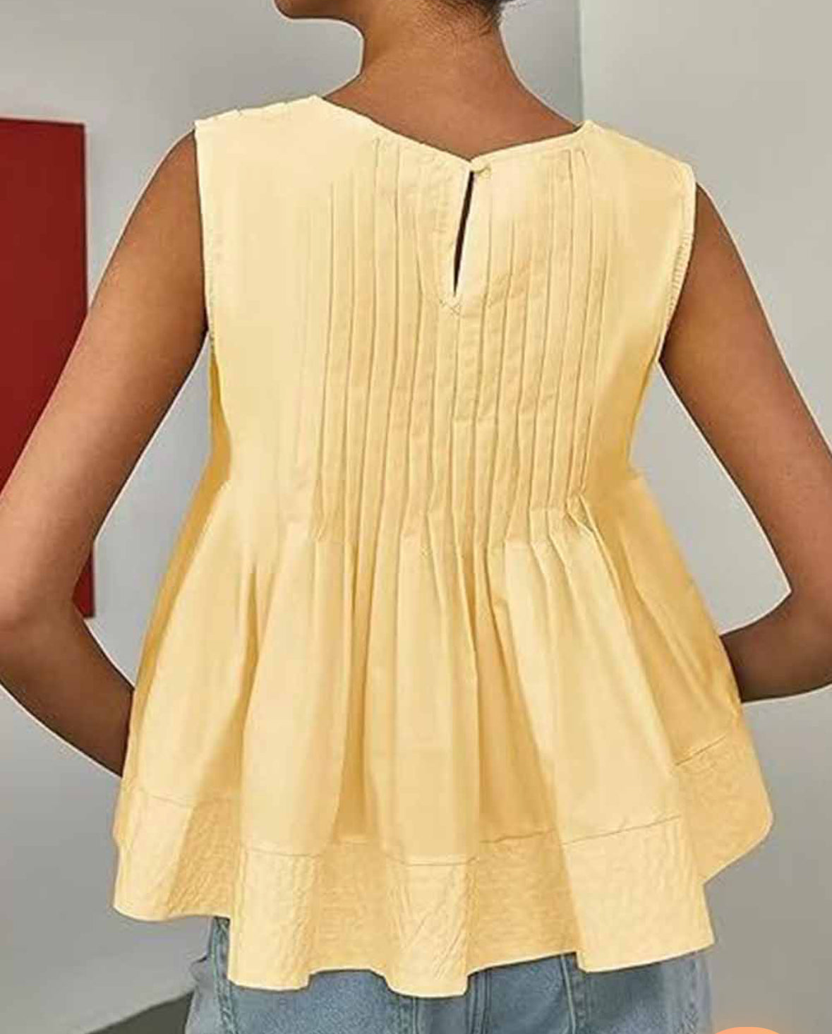 Buttercup Pleated Ruffle Tank
