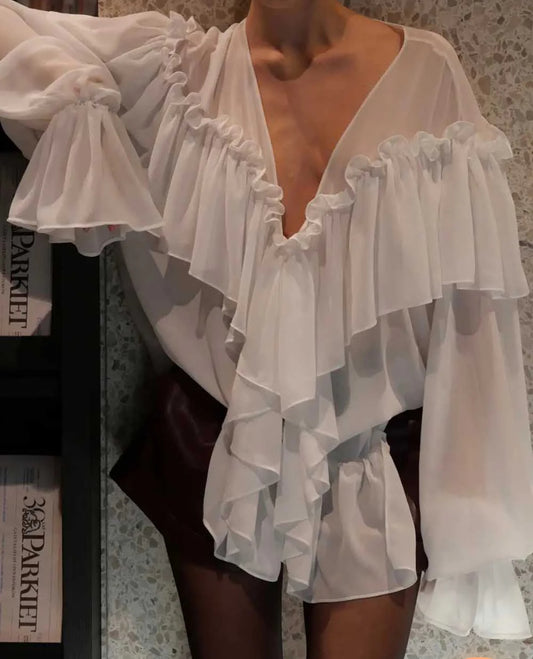 Jblonde Drama Ruffle Blouse